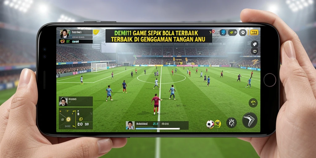Tampilan gameplay menarik dari DEMI11 dalam aksi sepak bola.