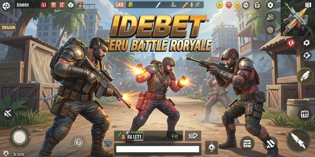 Tampilan menyenangkan dari gameplay Battle Royale di IDEBET.