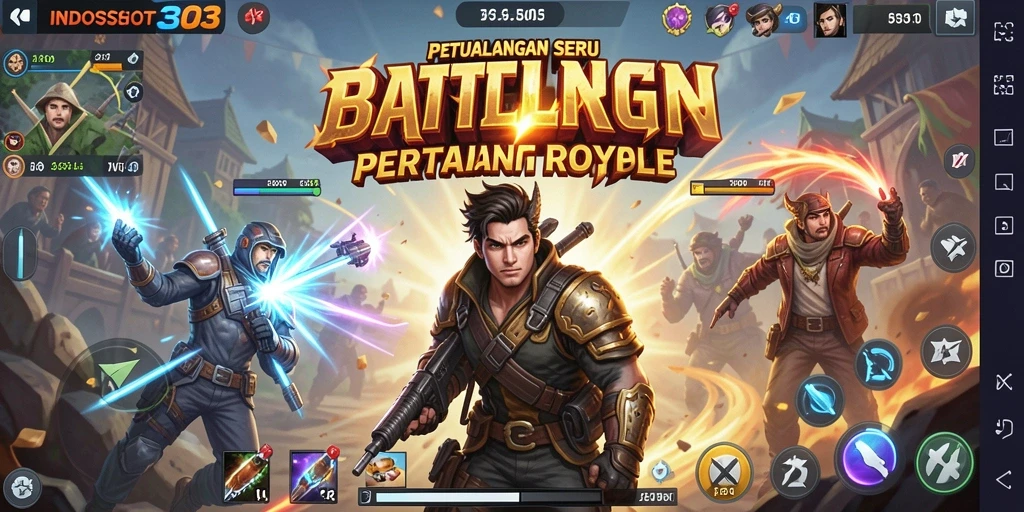 Tampilan gameplay Battle Royale yang memukau di INDOSLOT303.