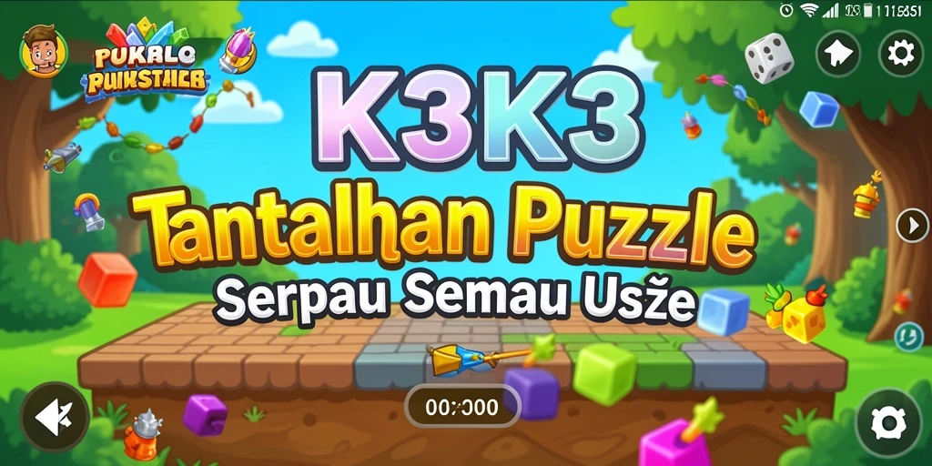 Tampilan gameplay K3K3 yang seru dan penuh tantangan.