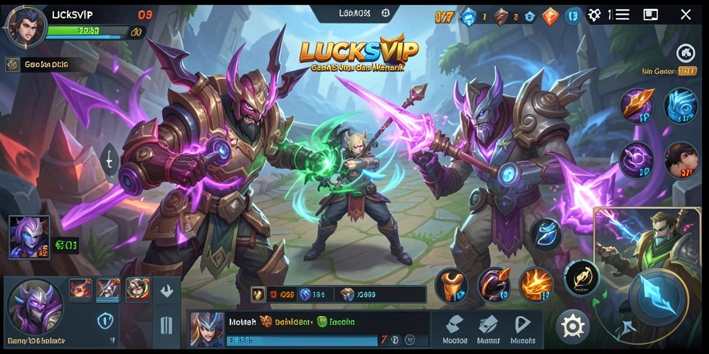 Gameplay intens LUCKSVIP dalam pertempuran MOBA yang seru.