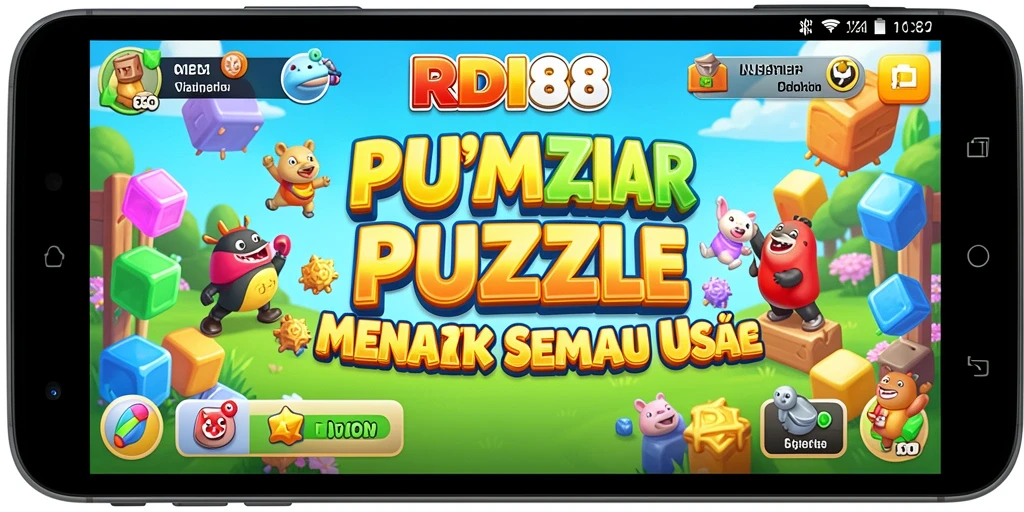 Screenshot utama RDI88 menunjukkan gameplay puzzle yang seru dan menantang.