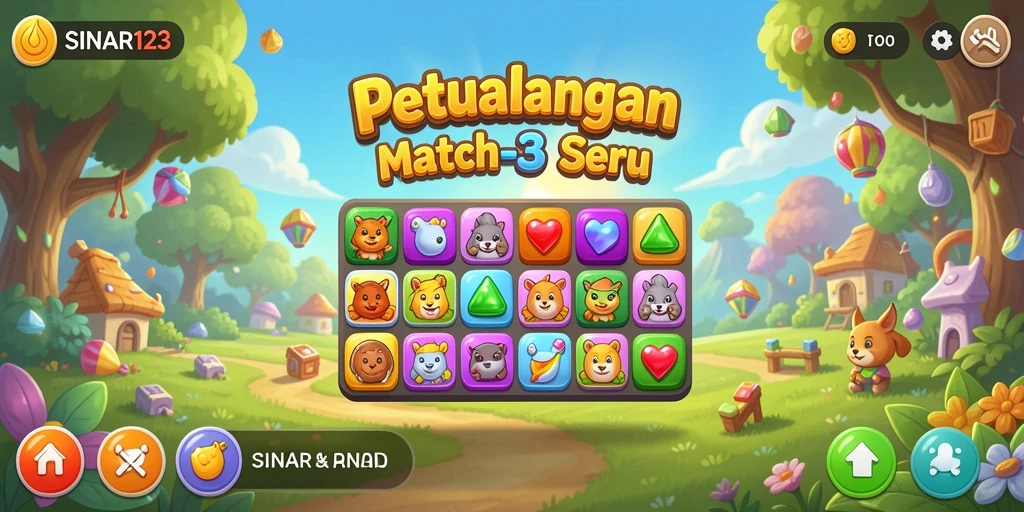 Gameplay menarik di SINAR123 dengan tantangan Match-3 yang seru.