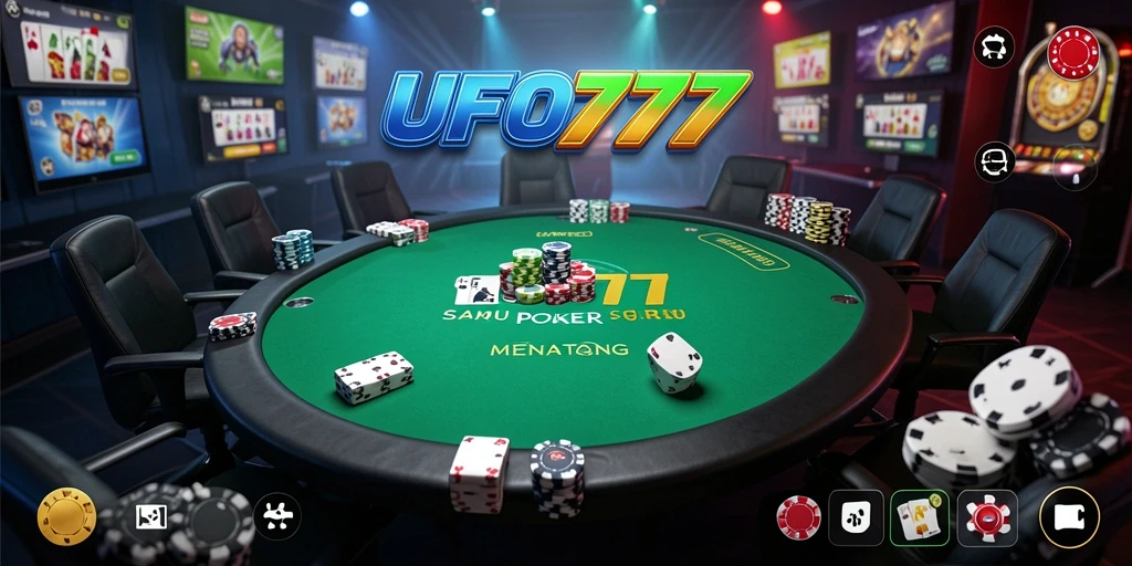 Screenshot gameplay Poker di UFO777 yang penuh aksi.
